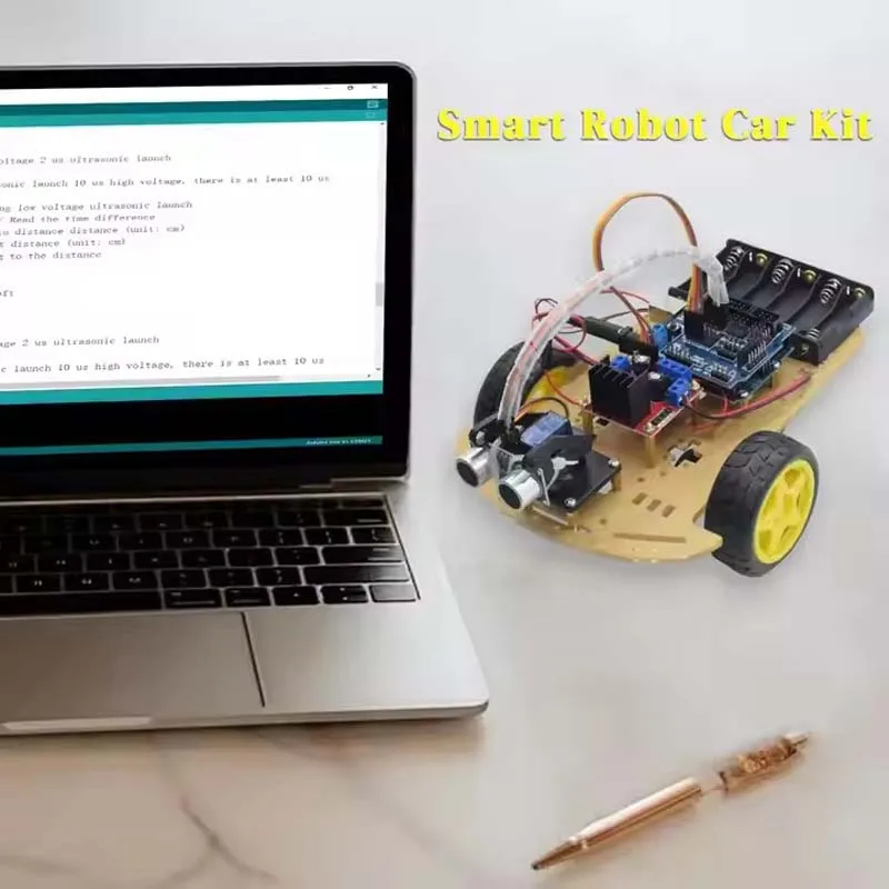 ชุดแชสซีรถหุ่นยนต์อัจฉริยะพร้อมโมดูล UNO R3 - ของเล่น DIY เพื่อการศึกษาสําหรับการติดตามการเขียนโปรแกรมที่ออกแบบหลีกเลี่ยงอุปสรรค