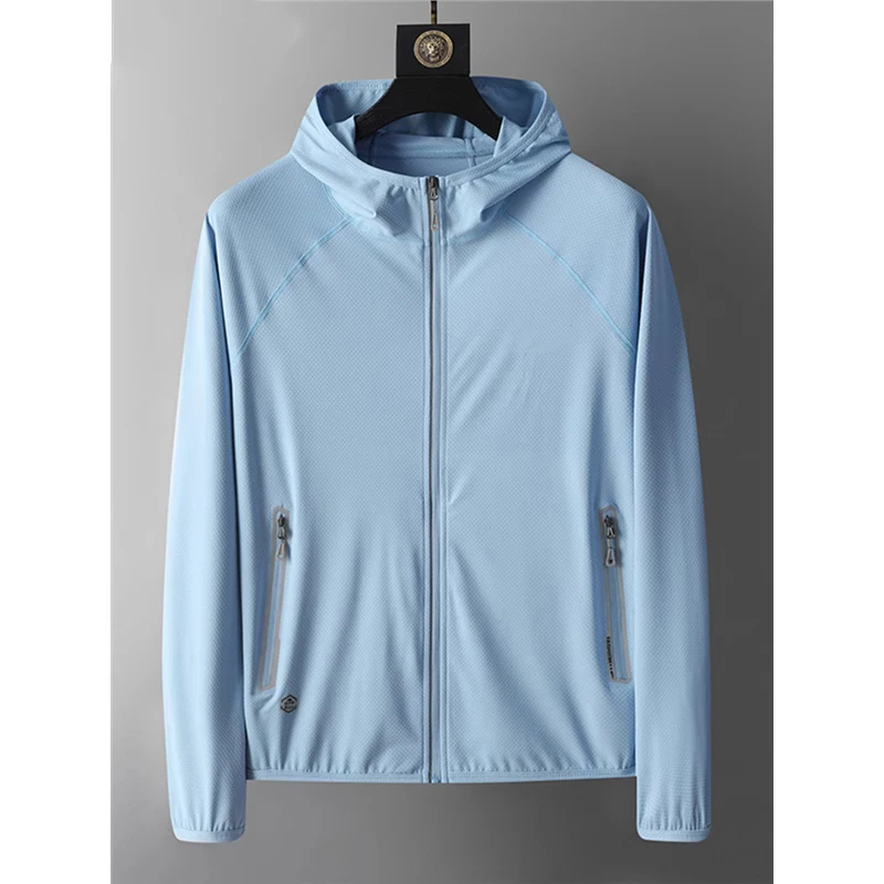 

Легкая дышащая летняя солнцезащитная одежда, спортивная одежда из ледяного шелка, мужская тонкая верхняя одежда, женская одежда с защитой от ультрафиолета