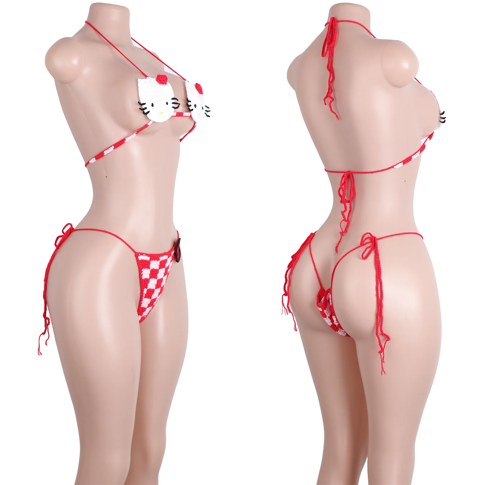 Strings Bra Lingerie Mesh Overlay Cutout Design Festival Wear Exotic Pole Outfits Nightclub Costumes Performance Sets Fishnet