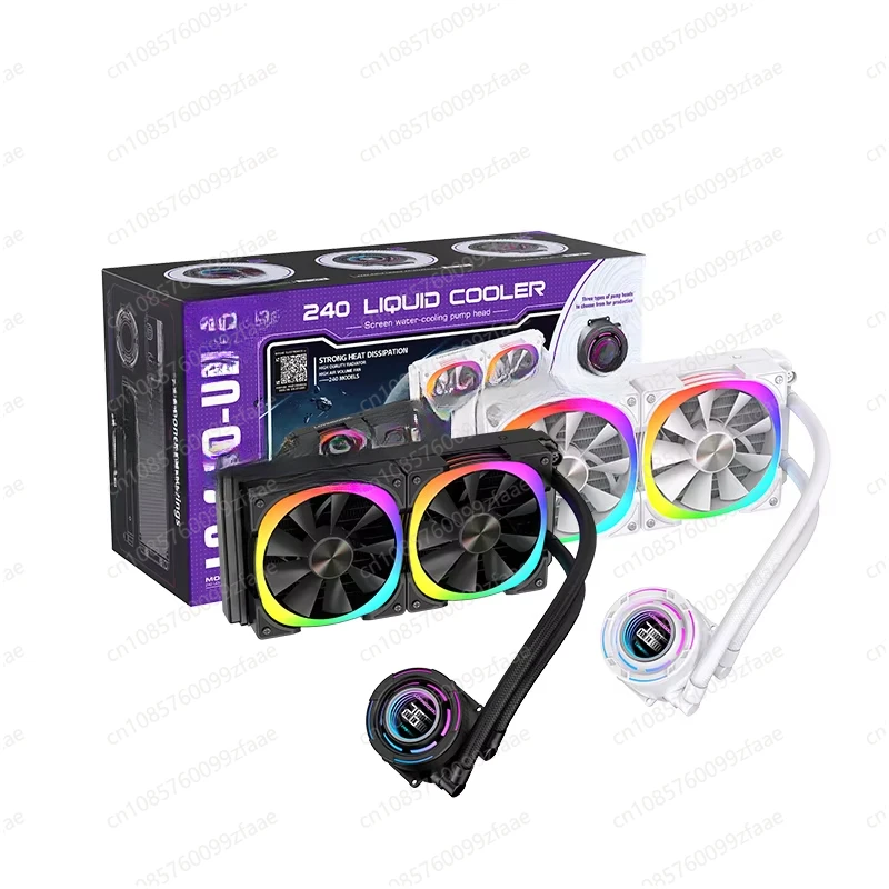 240mm Temperature Display CPU Water Cooling Pc Kit Large Air Volume Processor Liquid Cooler for AMD AM3