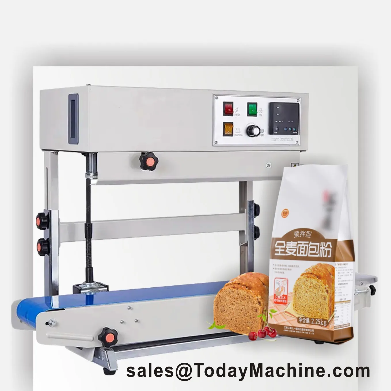 High Speed Continuous Band Sealer for Paper Pouch Packaging Horizontal Heating Sealing Machine with Conveyor