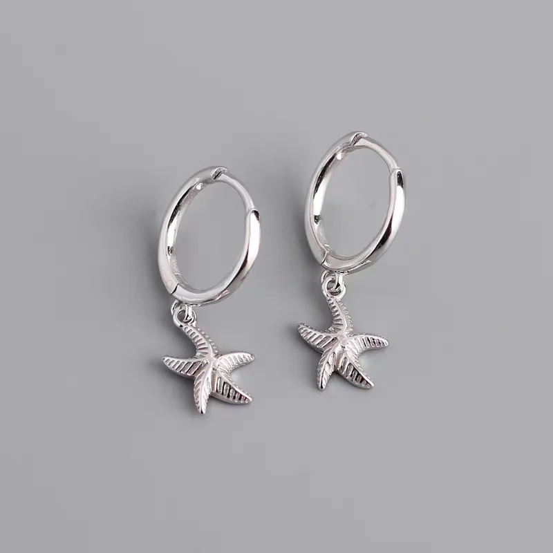 2026 New Style Fashionable Silver Starfish Earrings Exquisite Individualistic Design Small Scale High End Earrings for Women