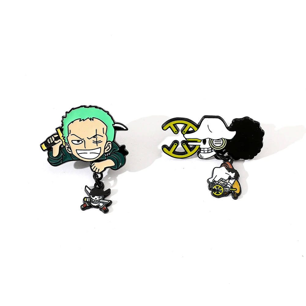 

2Pcs Funny Anime Brooch Fashion Burukku Enamel Pin Metal Badge Jewelry Backpack Clothing Accessories