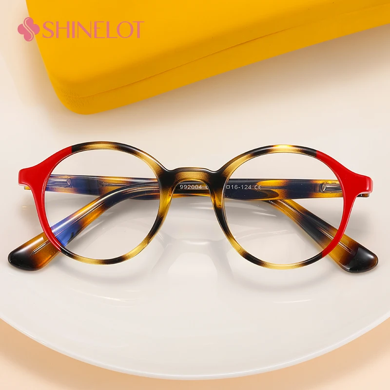 

992004 Cute Round Blue Light Blocking Eyewear for Kids Eyeglasses Silicone Frame Girl Boy Children Safety Eyeglasses