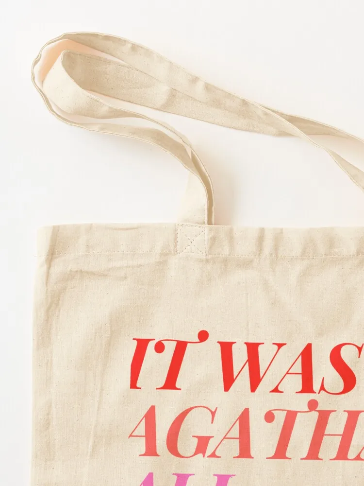 IT WAS AGATHA ALL ALONG Tote Bag Women's shopper bag hand bag ladies shopping bags foldable personalized tote