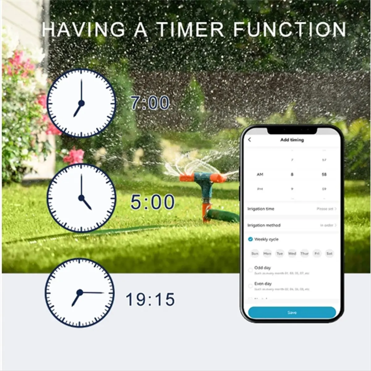 B21B 6 Station Tuya WiFi Indoor Smart Sprinkler Controller Irrigation System Remote Control By Phone for Smartlife EU Plug A