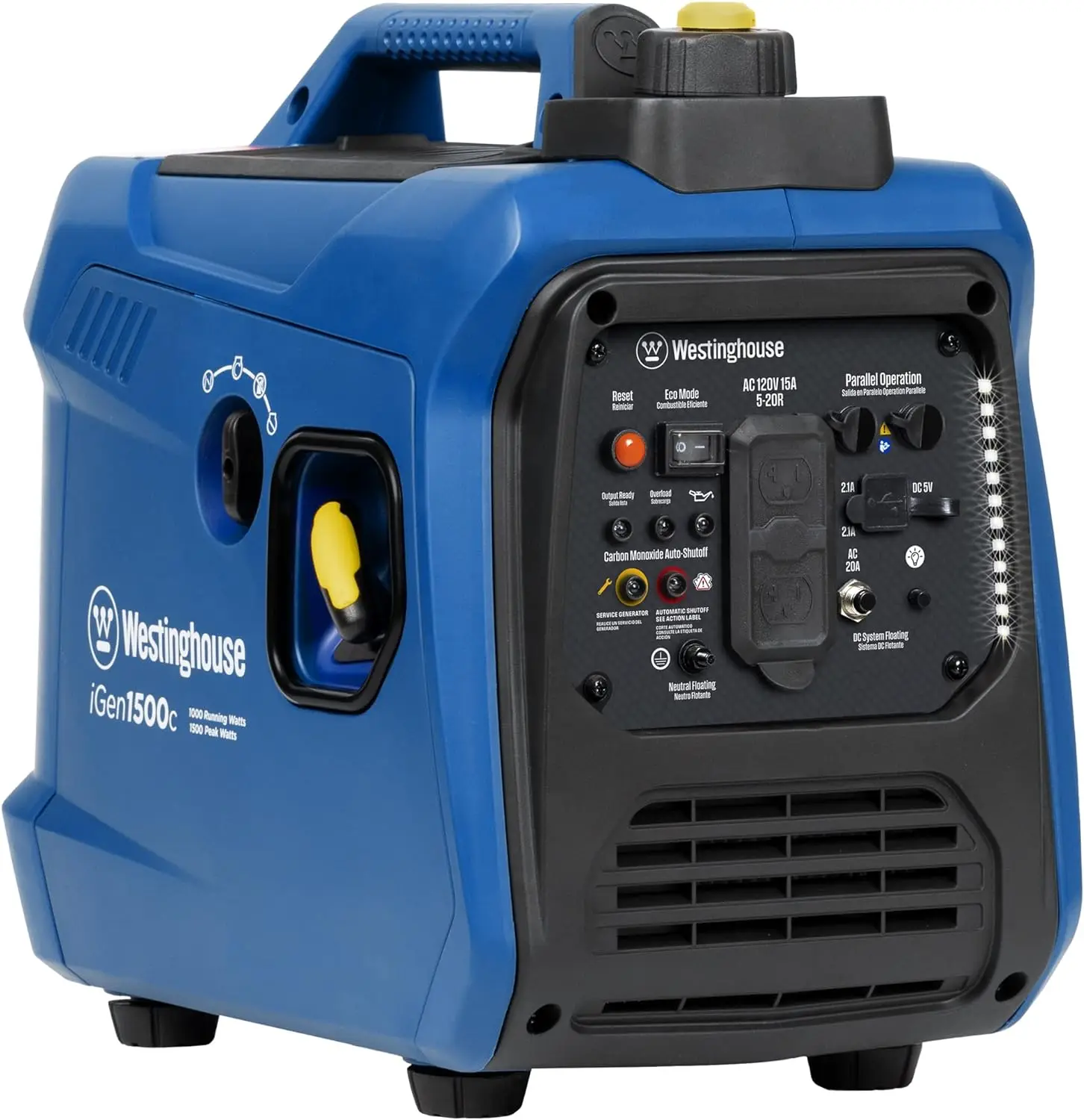 Westinghouse 1500 Peak Watt Super Quiet amp Lightweight Portable Inverter Generator, Gas Powered $225.30