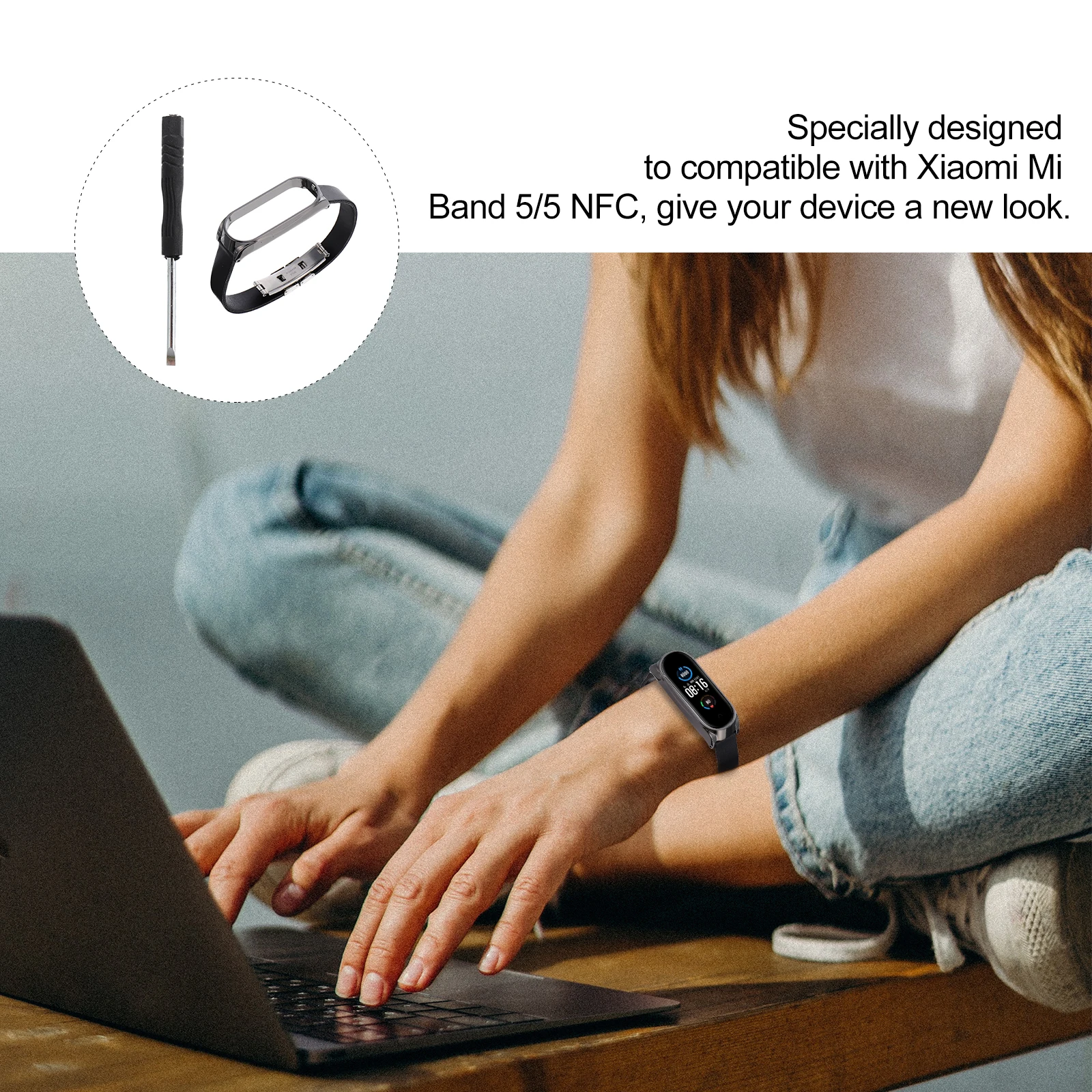 

Replacement Watch s Strap for Mi B Watch B Wristb 5 Black Fitness Tracker Compatible Wristb s Bracelets Women Men