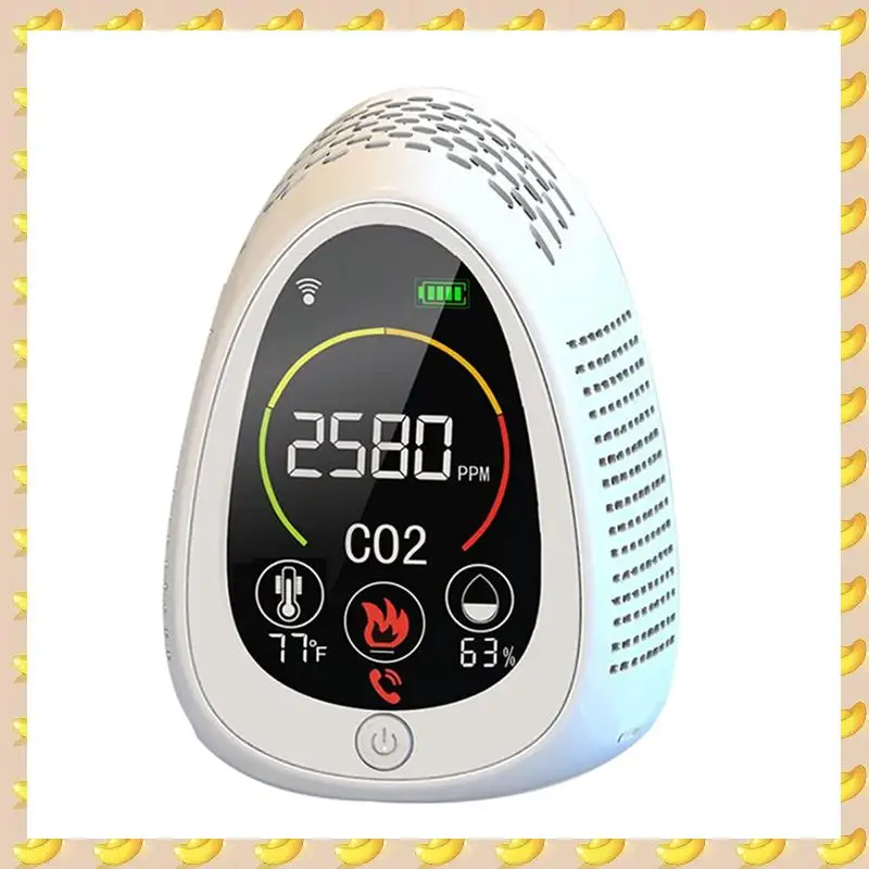 

A45U 5 в 1 монитор качества воздуха Tuya фотоэлектрический детектор углекислого газа пожарная сигнализация CO2 детектор температуры и влажности