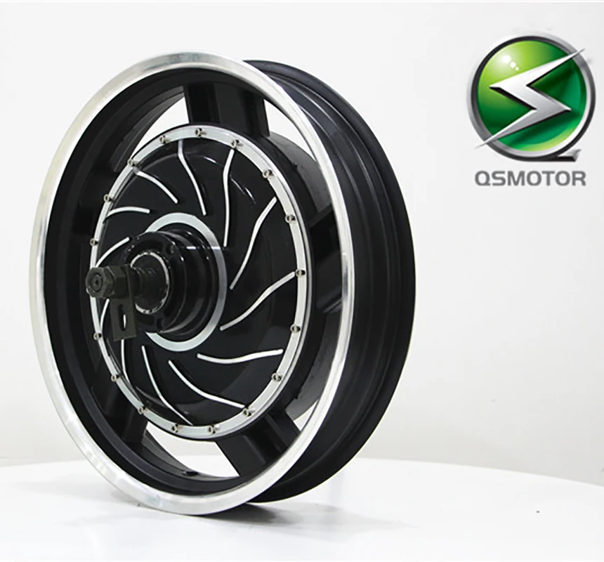 Motor QS de alta qualidade 72V5000W motocicleta elétrica motor de freio a disco de 3,5-16 polegadas