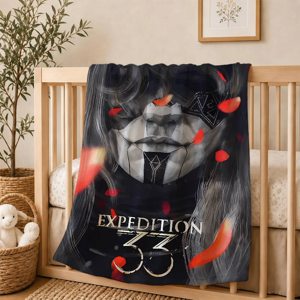 Game Clair Obscur Expedition 33 Blanket For Soft Warm Knee For Bedroom Living Room Bed Sofa Camping Picnic Office Gift