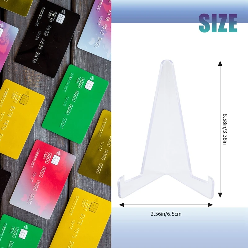 10Pcs 35PT-360PT Card Sleeves Display Holder Acrylic Stands Small Rack For Baseball Football Sports Card Trading&Display