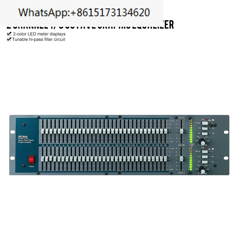 GQX-3102 Professional Studio Equipment 2 Channel Dual 31 Band Stereo Professional Audio Equalizer EQ Equipment Dj Sound System