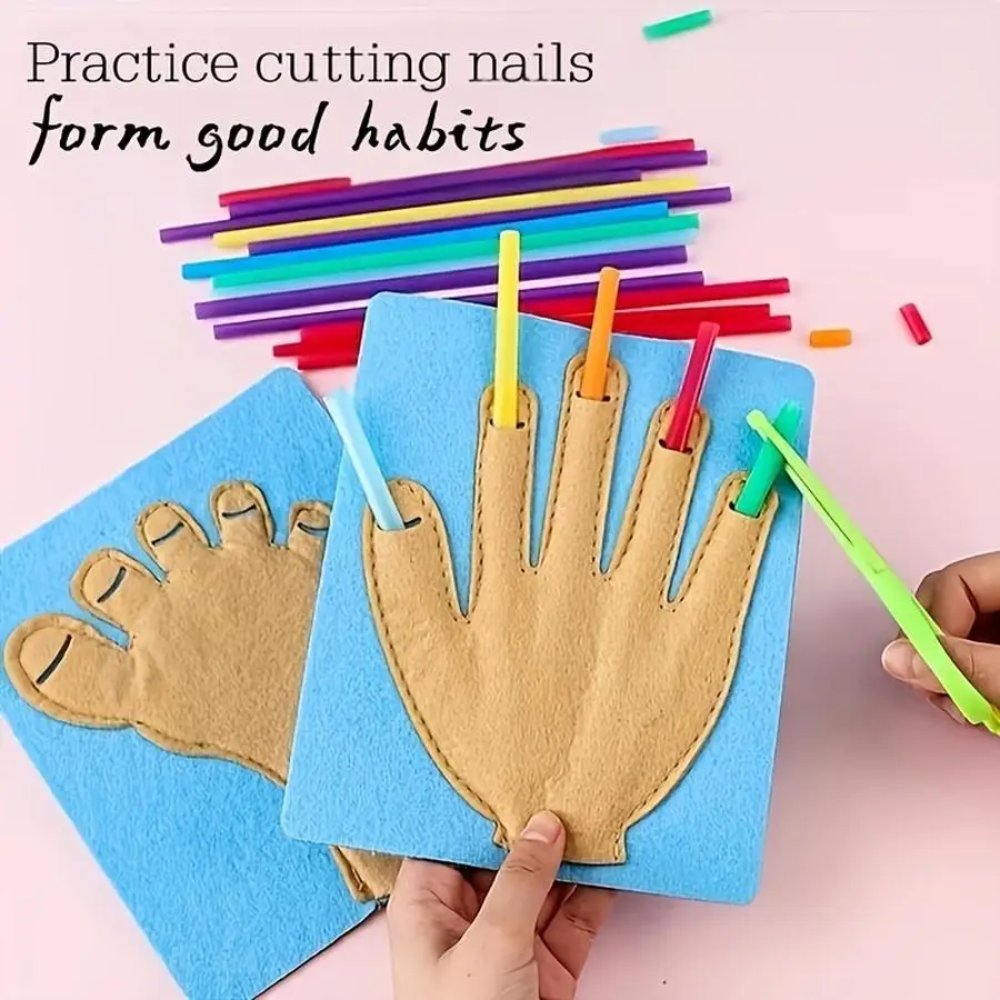 1/5/10/20/50/100pcs I Will Cut Nail Practice, Fine Motor Skills Concentration Training, Exercise Manual Skills | No Scissors Inc