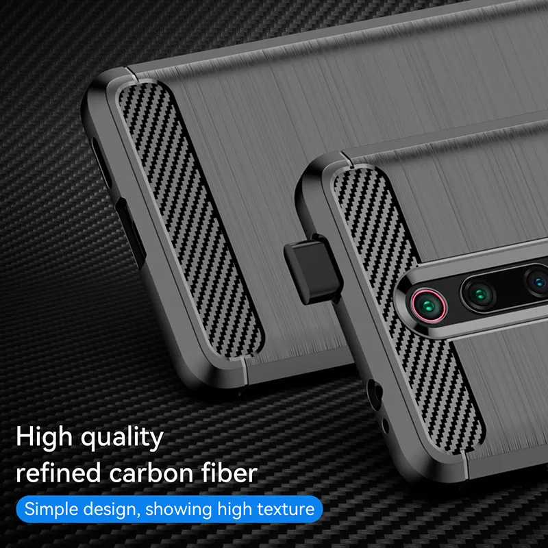 Für Xiaomi Mi 9T Pro Fall Für Xiaomi Mi 9T Abdeckung 6,39 zoll Carbon Faser Stoßfest Silikon Stoßstange für Xiaomi Mi 9T Pro 4G – Detail 6
