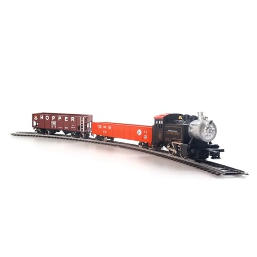 

HO Scale 1:87 Electric Train Sets for Enthusiasts Black Locomotive Trainset with Remote Control Track Power Pack and Speed Cont