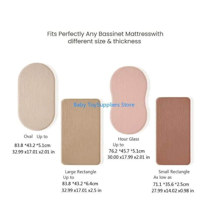 R1WF 1PC/2PCS bé được trang bị tấm khăn thoải mái công cụ giường máy có thể giặt được phù hợp với hình bầu dục và nệm nệm chữ