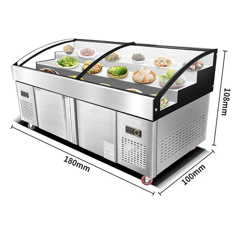 High-quality supermarket cooler low-temperature refrigeration equipment step cooler