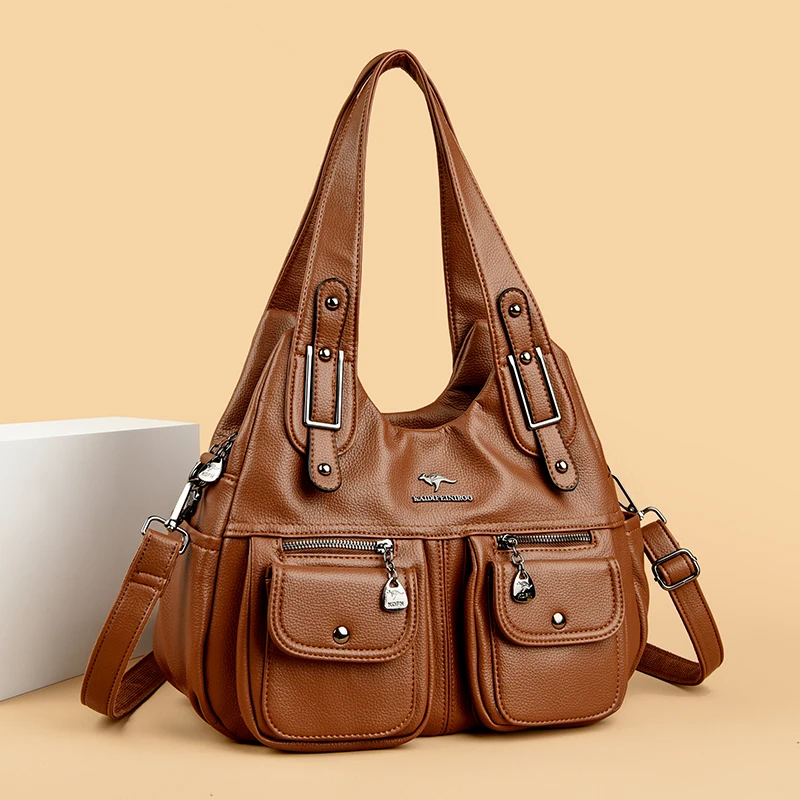

Women PU Shoulder Handbags Satchel Top-handle Dumpling Pack Crossbody Bags Phone Money Pack Schoudertassen Dames Groot
