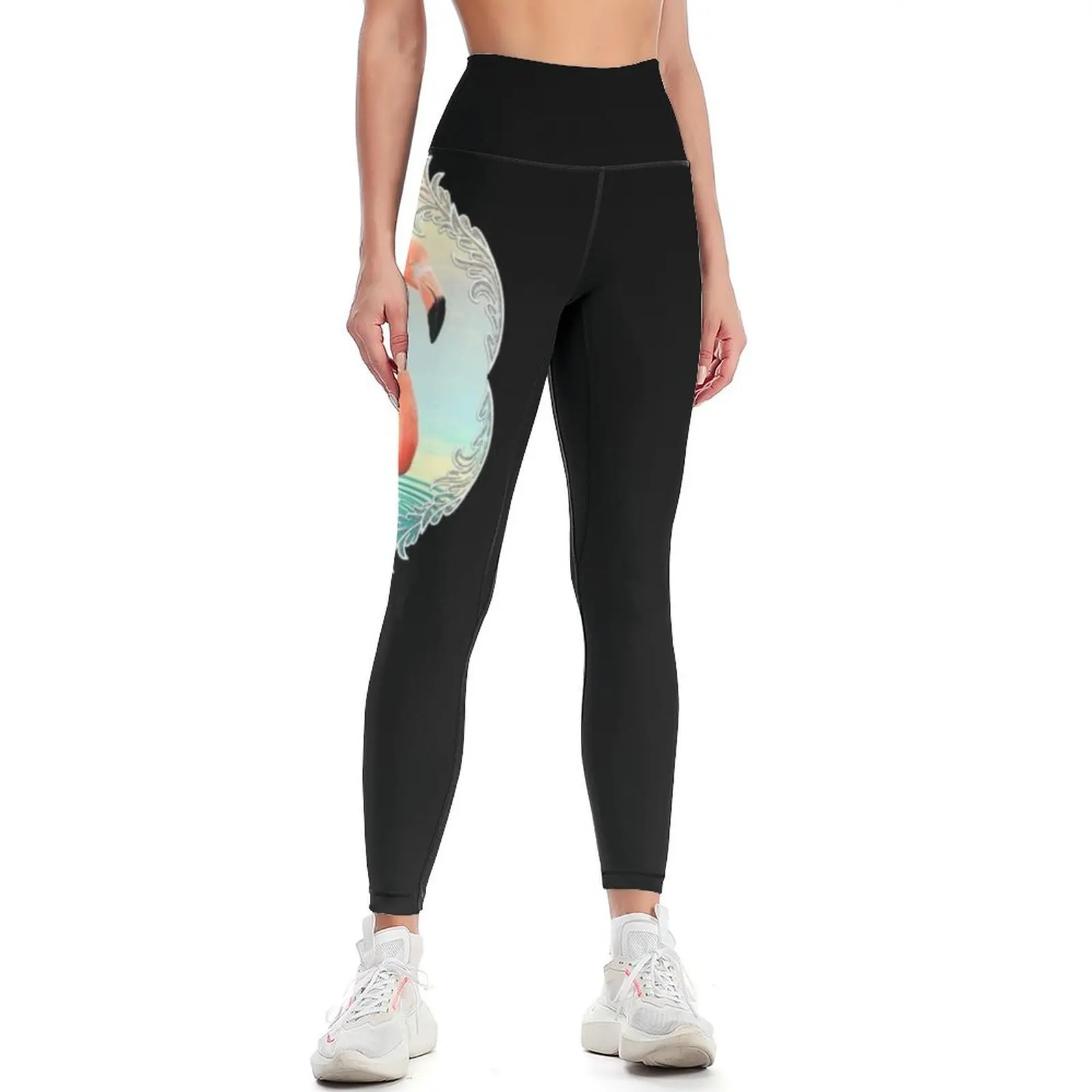 Sunset Flamingo Leggings Women sportwear Training pants Womens Leggings