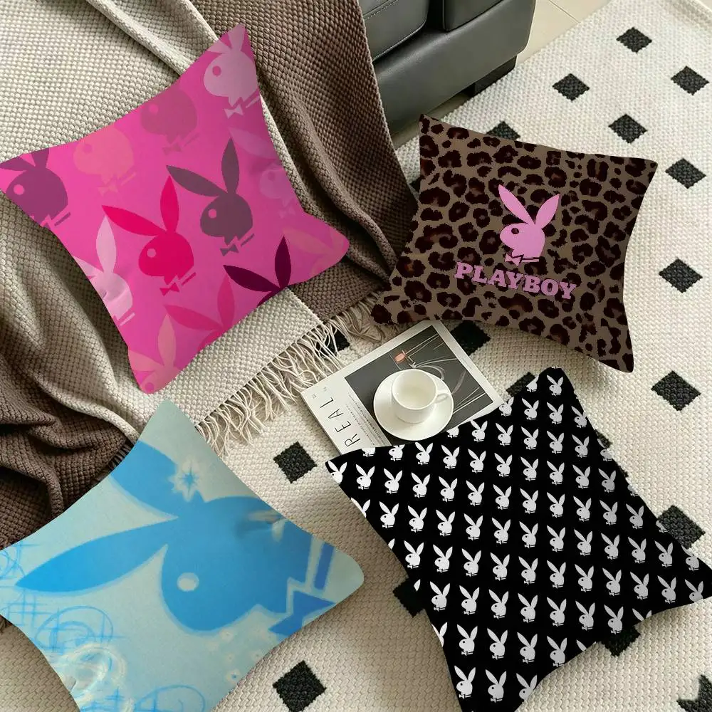 Fashion logo P-L-aY-bO-Y-  Decorative Room Aesthetics Pillow Case Home Decor Bedroom Sofa Bed Pillow Cover 45x45