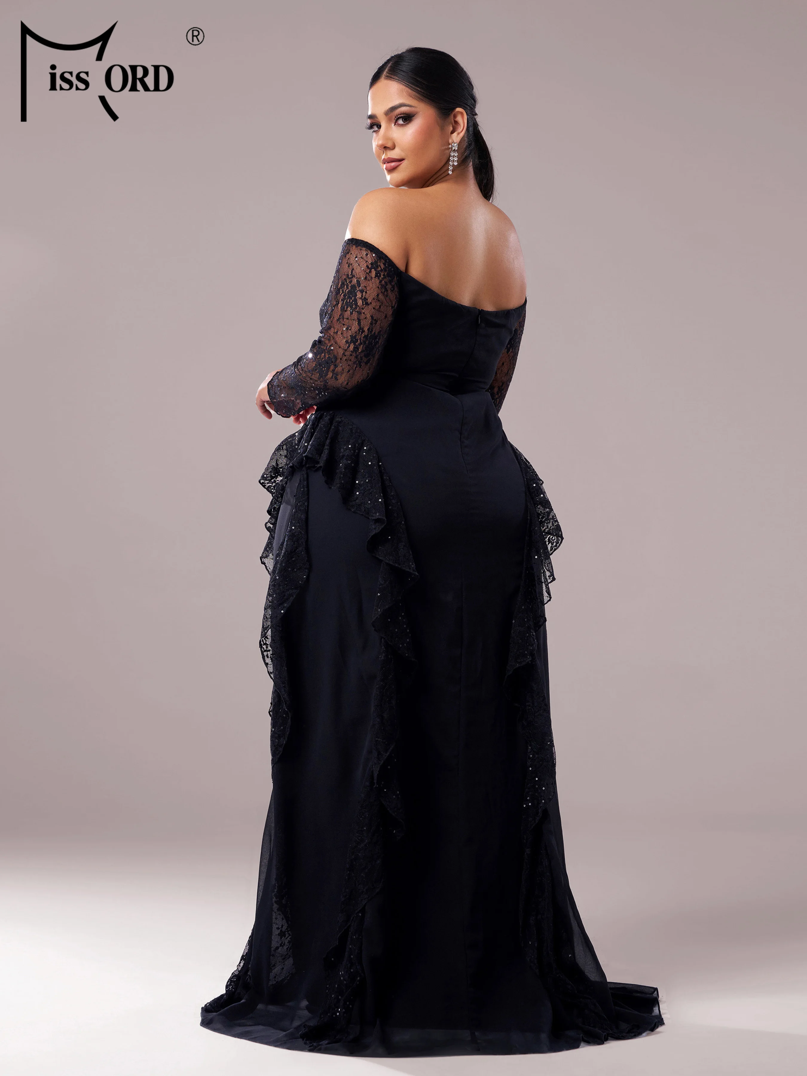 Missord New Plus Size Church Dress Off Shoulder A Line Floor Length Graduation Wedding Birthday Party Formal Occasion Dresses