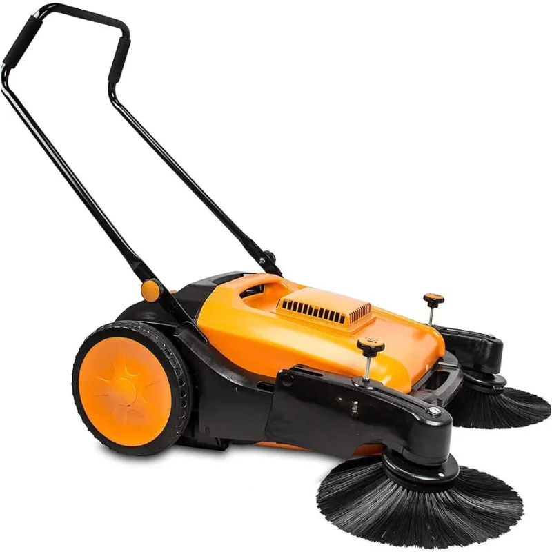 

RT980S 38" Outdoor and Indoor Manual Push Floor Sweeper with Triple Brushes, 12-gal Waste Container, 38,000 Square Feet per Hour