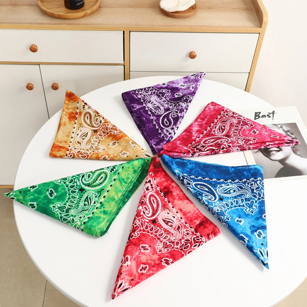 Small Kerchief Accessories Head Wrap Scarf Breathable Pure DIY Crafting Cashew Hip-hop Bandanas Travel Sports Use