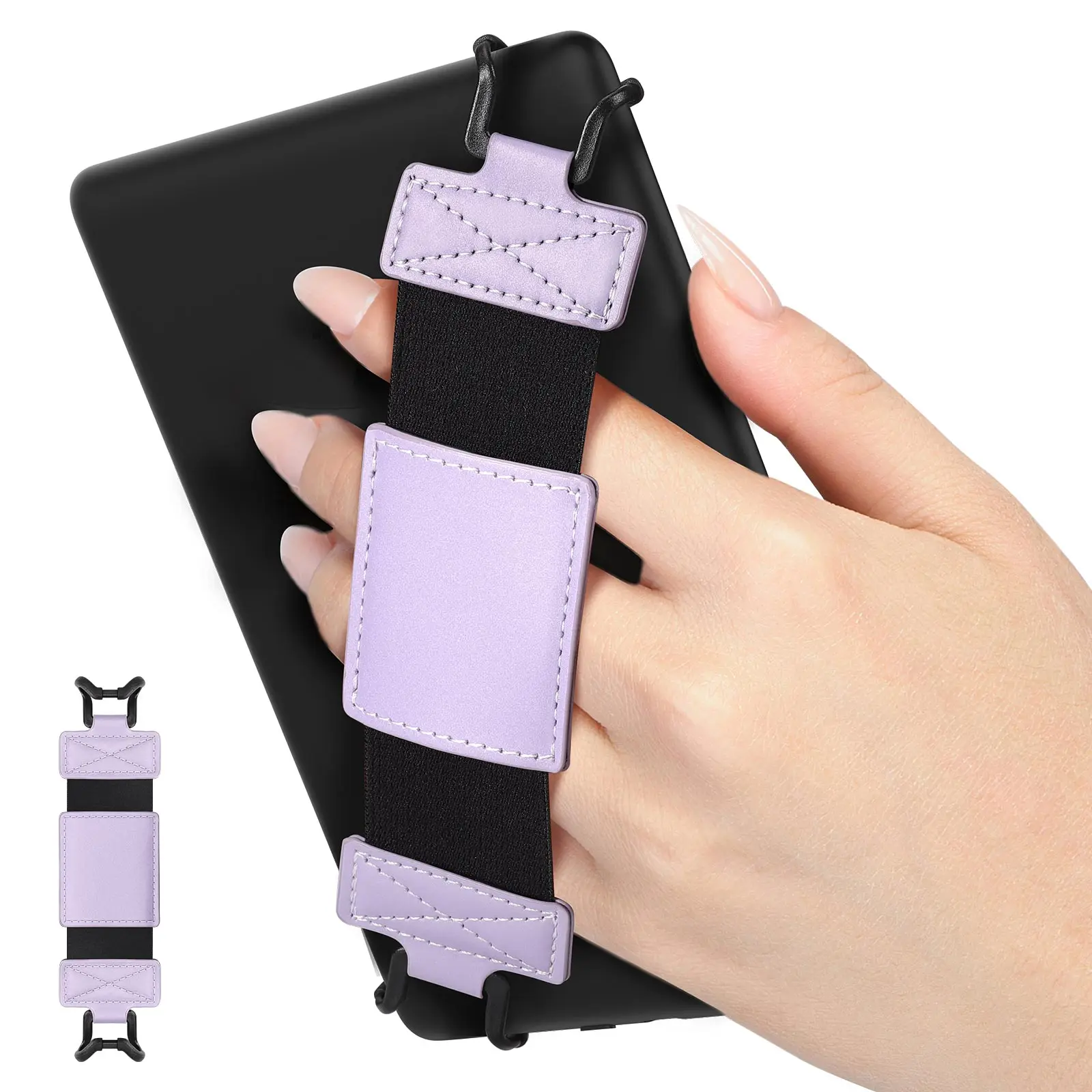 Miękki pasek na rękę do tabletu Kindle eReader Fire o przekątnej 6–8 cali – tablet Kindle/Kobo/Voyaga/Lenovo/Sony Kindle E-Book, czarny, o wysokiej elastyczności