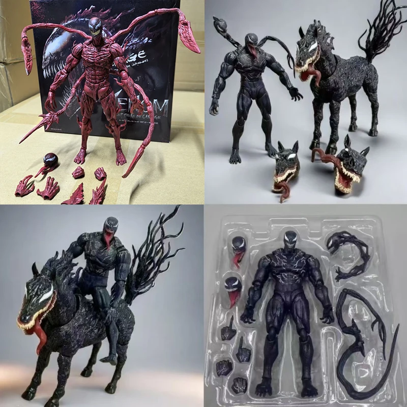 SHFiguarts Venom Red Venom Carnage Action Figure SHF Venom 3 Let There Be Carnage Anime Figure Collectible Model Toy Gifts