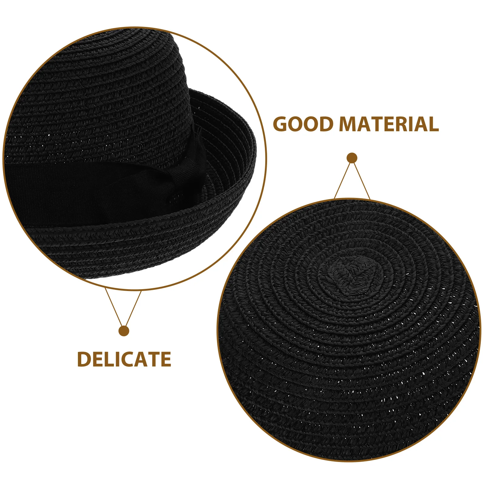 

'S Girls Dome Straw Bowknot Wide Brim Roll-Up Beach Summer Hat Foldable Lightweight Sun Protection