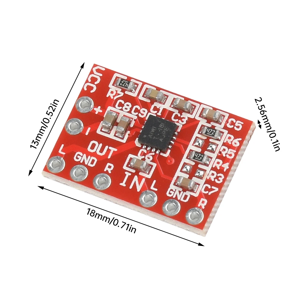 1pcs Power Amplifier Board TPA6132 Differential To Balanced Single-ended Output Amp HIFI Input DC 2.3-5.5V