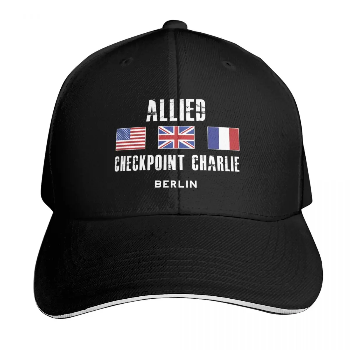 Allied Checkpoint Charlie Sign Berlin Baseball Cap Unisex for Men Women Outdoor Golf Running Hiking Summer Beach Travel