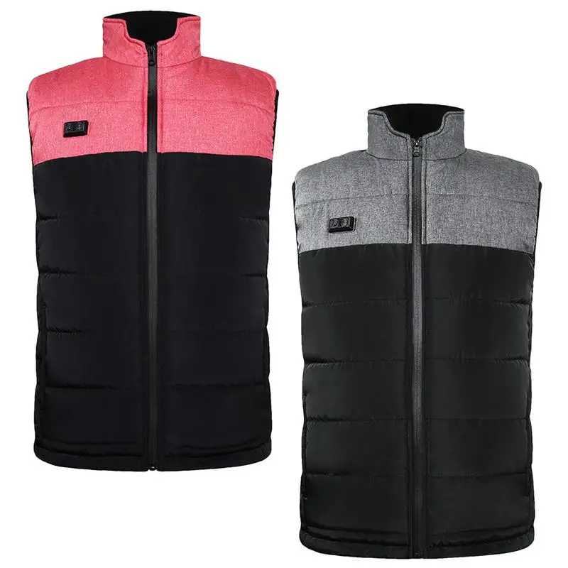 

Rechargeable Heating Vest Heated Quilted Vest Carbon Fiber Heating Zones Vest Washable Smart Controller Vest For Men Women