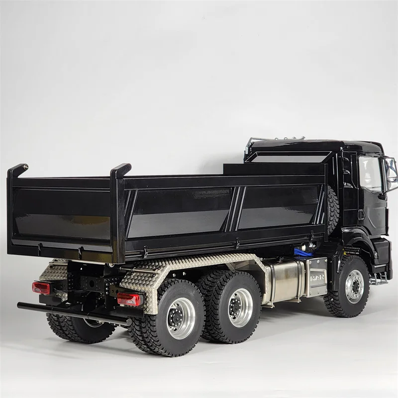 Modelo de feijão mágico escala 1/14 rc caminhão basculante hidráulico de controle remoto simulação elétrica veículo de brinquedo off road resistente