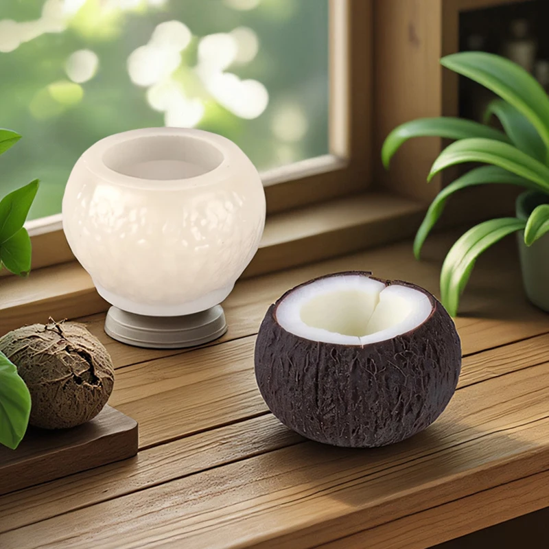 New【3D Simulation Coconut Silicone Mold DIY Mousse Cake Dessert Chocolate Baking Mould Aromatherapy Candle Soap Mould】