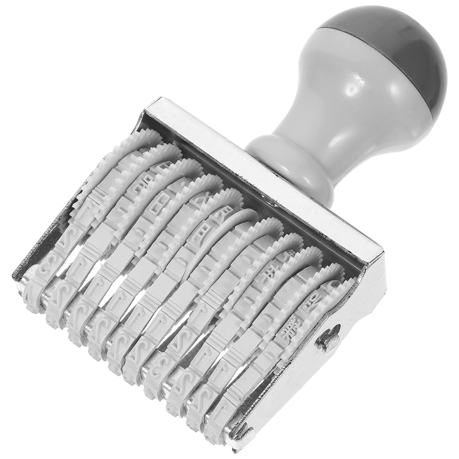 

12- Rubber Wheel Number Stamp 2x5mm Multi-use Portable Rolling Stamper Office Supply Daily Use Folder Label