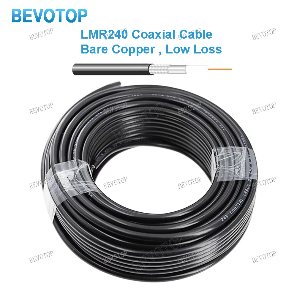 LMR240 RF Coaxial Cable 50ohm 50-4 LMR-240 Coax Pigtail Wire Antenna Pigtail Jumper Cable for Microwave Radio Project 50cm-200m