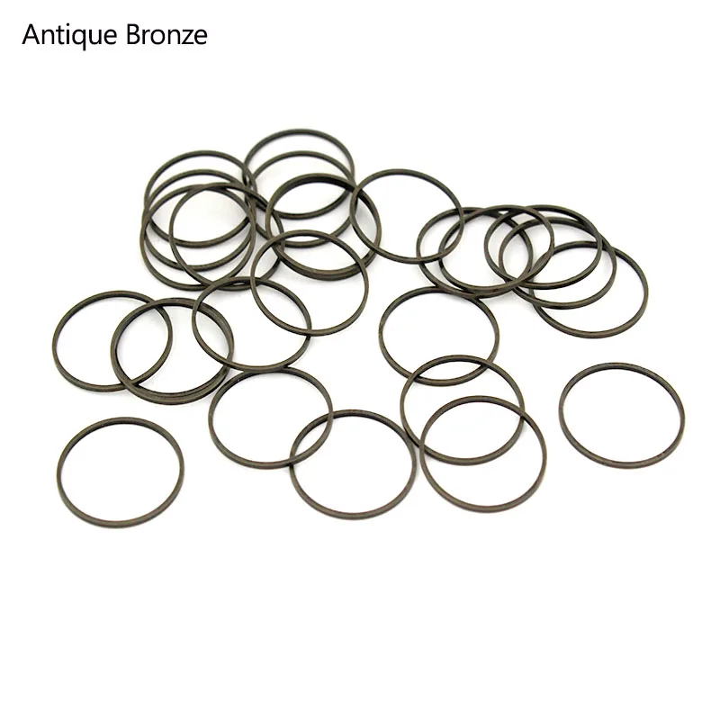 20-50Pcs Brass Closed Rings Circle Ear Wires