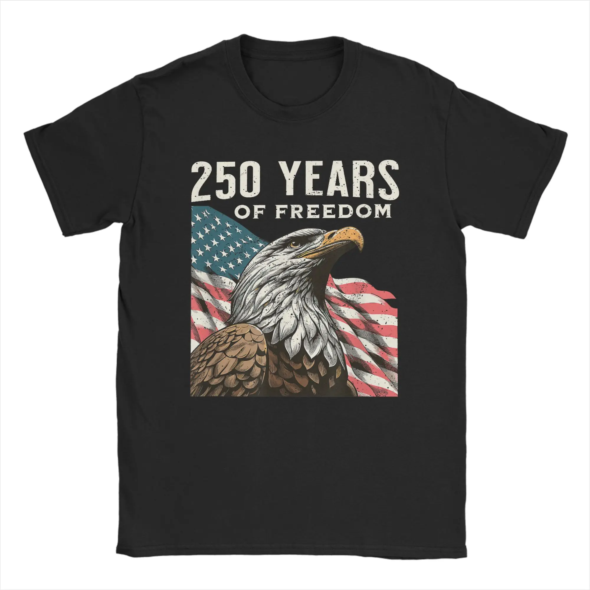 

Pride in 250 Years of Freedom 1776-2026 T-Shirt for Men Creative 100% Cotton Tee Shirt Crew Neck Short Sleeve T Shirts Clothes