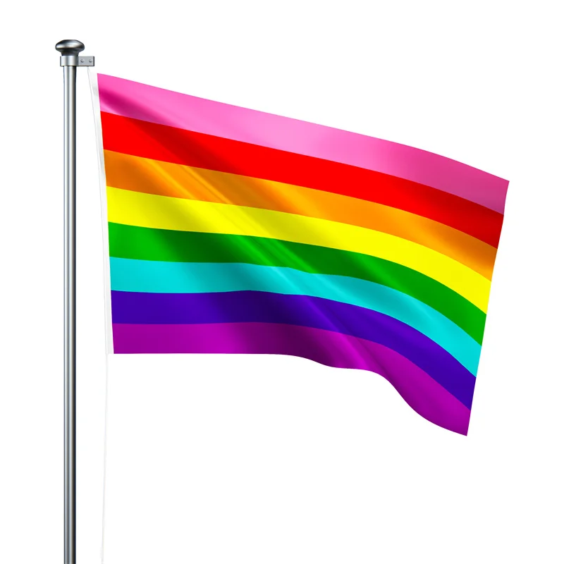 Gaslight Gatekeep Girlboss 5' x 3' Original 8 Stripes Rainbow Flag Banner 150cm x 90cm