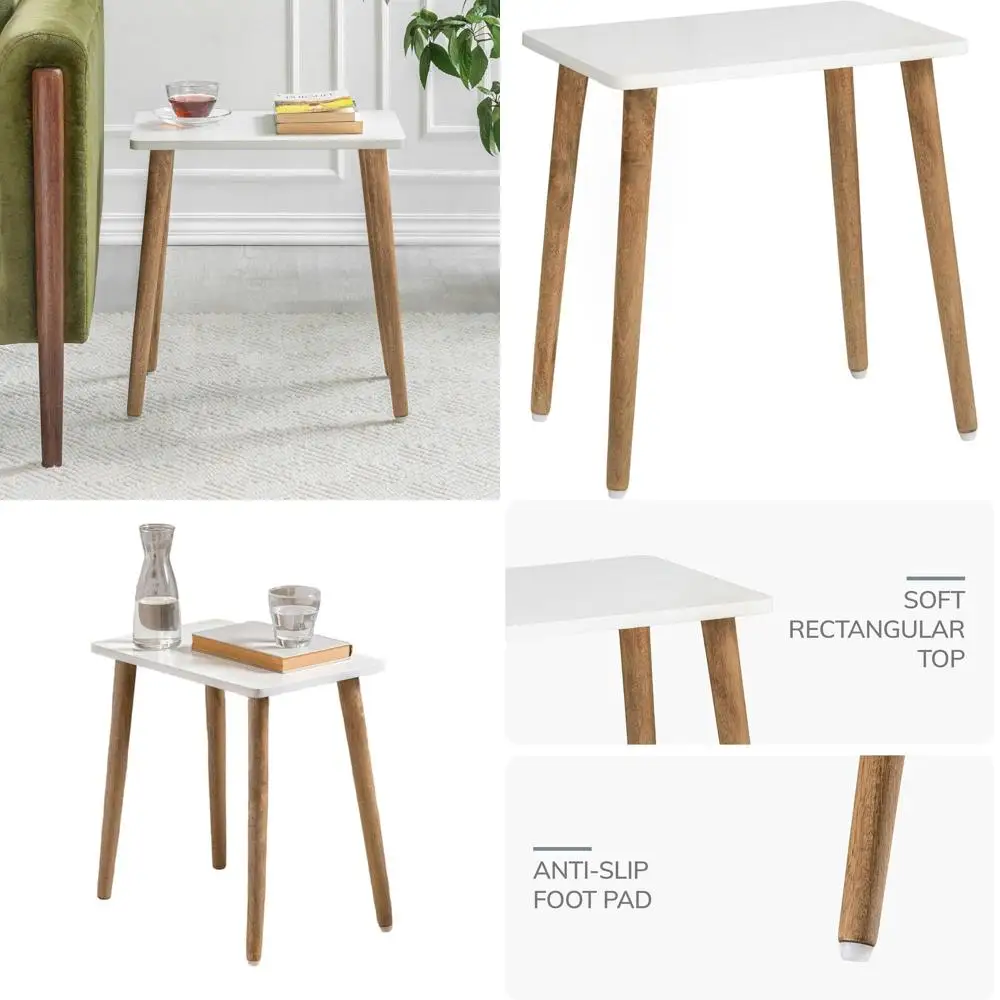 

Деревянный приставной столик 12 D x 18 W x 18 H - универсальный акцентный столик для гостиной, спальни и домашнего декора