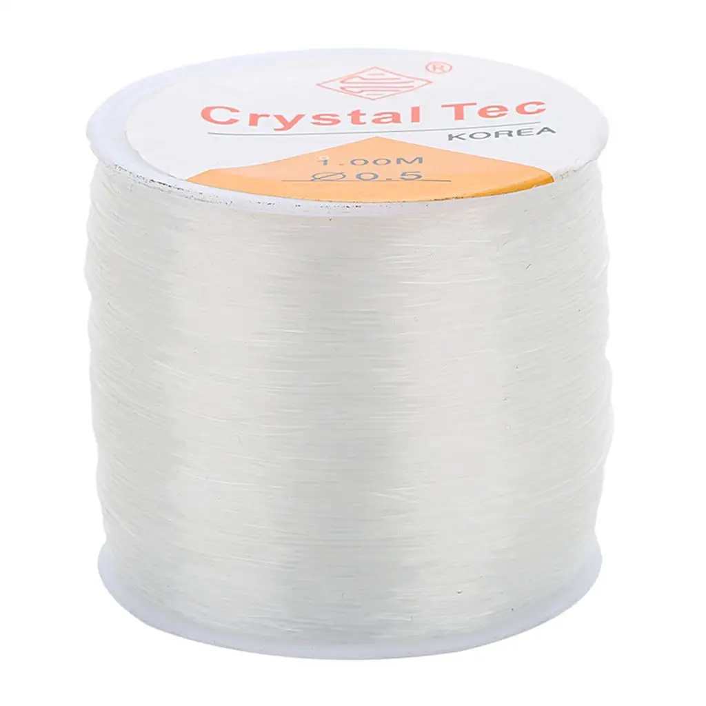 2x1 Roll of Elastic Thread for Jewelry Making, Cords, Results, 100 Meters, 0.5 Mm