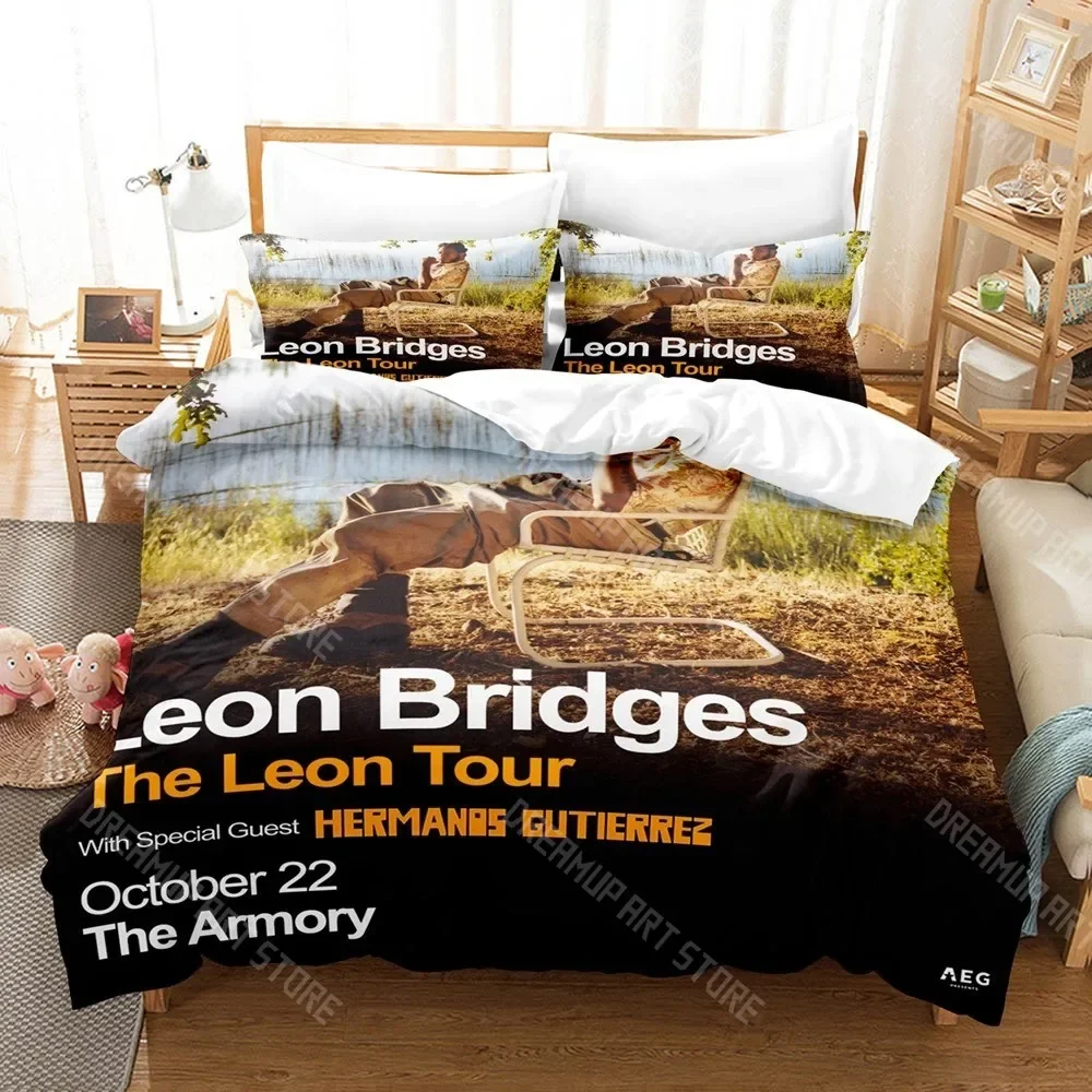 

3D Print Hot Leon Bridges Комплект постельного белья Single Twin Full Queen King Size Комплект постельного белья для взрослых и мальчиков Наборы пододеяльников для спальни Аниме