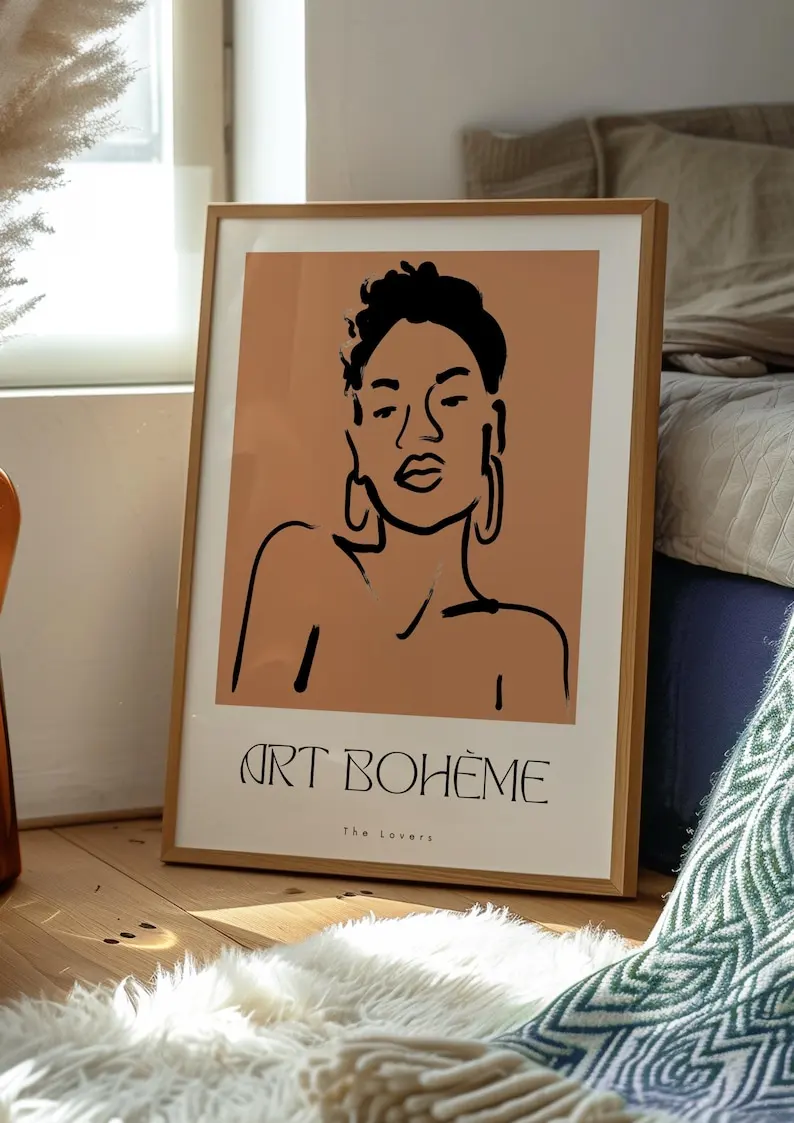 Minimalist Female Line Nude Figure Boho Botanical Poster Wildflower Modern Prints Canvas Painting Wall Pictures Home Room Decor