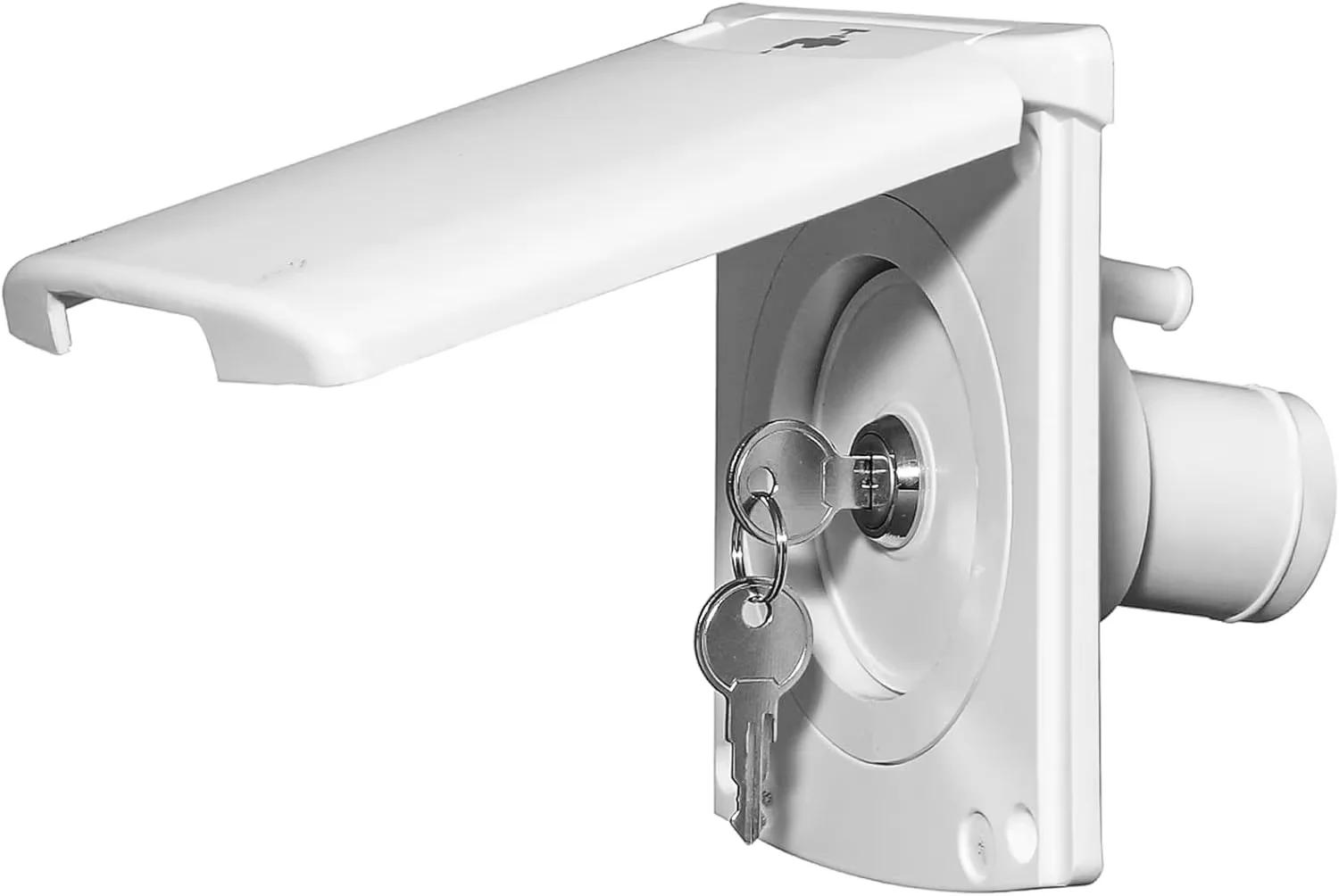 منفذ تعبئة الجاذبية مع غطاء، غطاء حربة مغناطيسي ومفتاح قفل، مناسب لتوصيل المياه العذبة لقارب قافلة التخييم RV #6