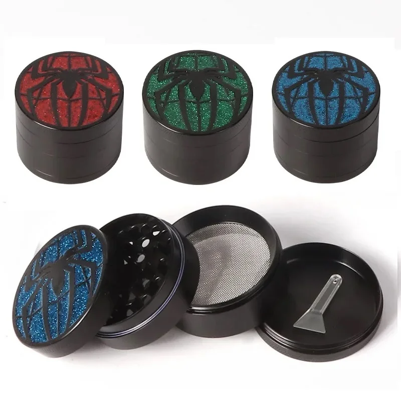 مطحنة عشب معدنية لطيفة ، كسارة تبغ ، مطحنة عشب ، ملحقات تدخين ، 50 ، 4 طبقات