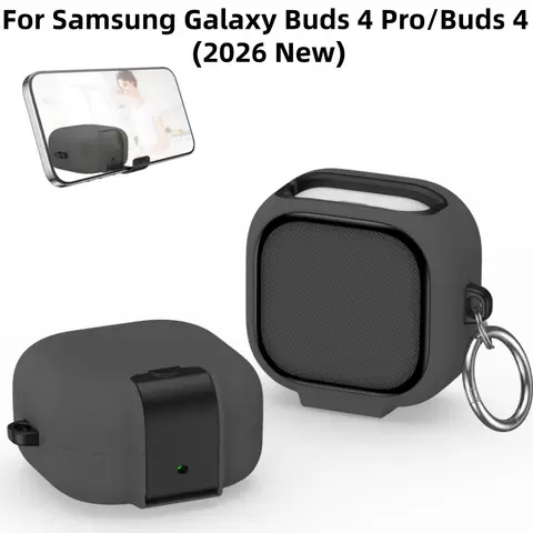 Secure Lock for Samsung Galaxy Buds 4/4 Pro Case with Phone Stand Protective Case Cover with Cleaning Kit for Galaxy Buds 4 Pro