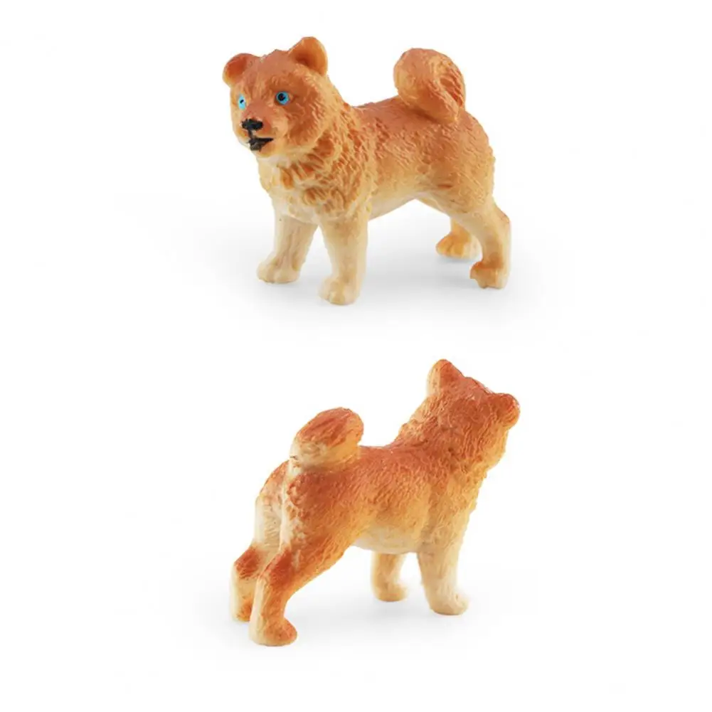 Mini Dog Figurine Realistic Dog Figurines Shiba Husky Pvc Models for Home Car Decor