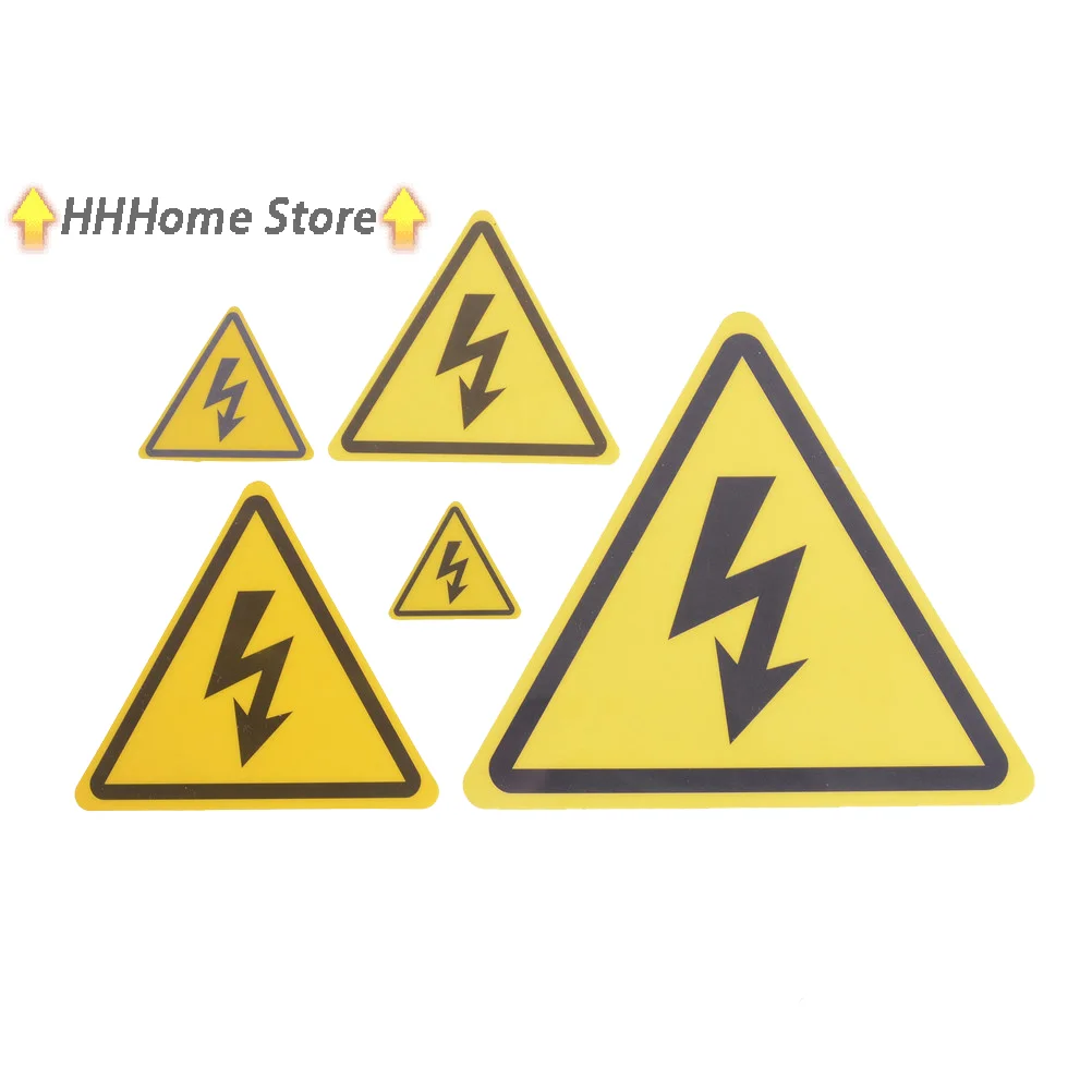 2PCS 3.6cm,5cm,8cm,10cm,15cm PVC Danger High Voltage Electric Warning Safety Label Sign Decal Sticker